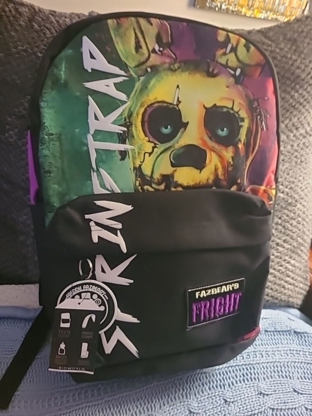 Five Nights At Freddy’s Springtrap FAZBEAR FRIGHT Backpack FNAF Tech Sleeve New